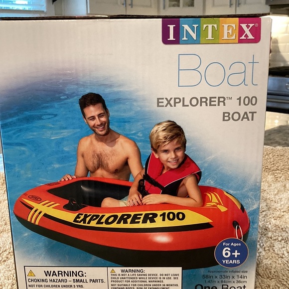 INTEX Explorer 100 Boat Raft Bundle - Picture 3 of 7